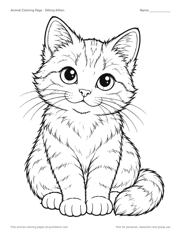 Cats, dogs & horses coloring pages preview