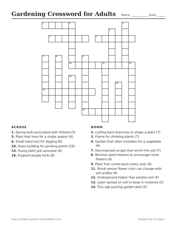 All 11 crossword puzzles for adults in one printable PDF