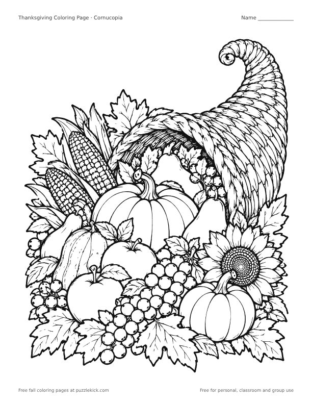 Preview of thanksgiving coloring pages