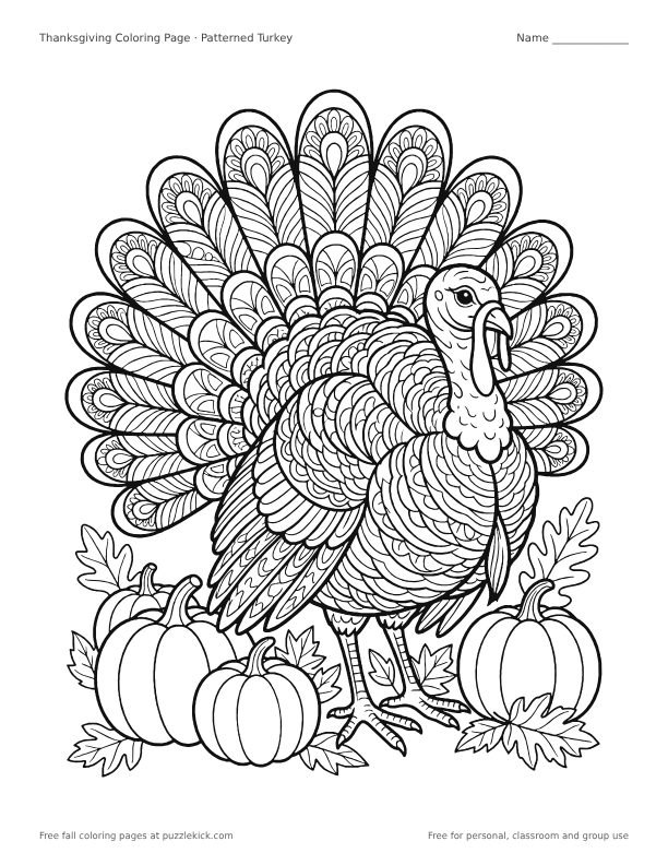 Fall coloring pages for adults pack preview