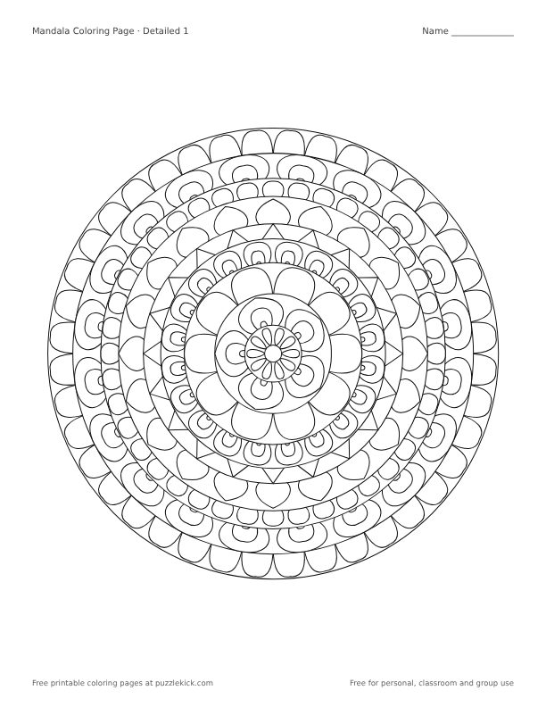 Detailed mandalas · 20 pages preview