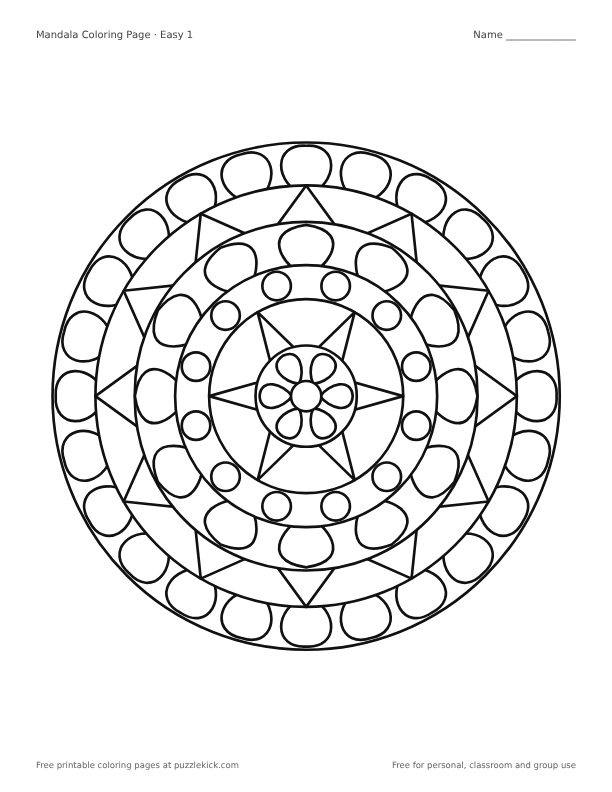 Easy mandalas · 20 pages preview