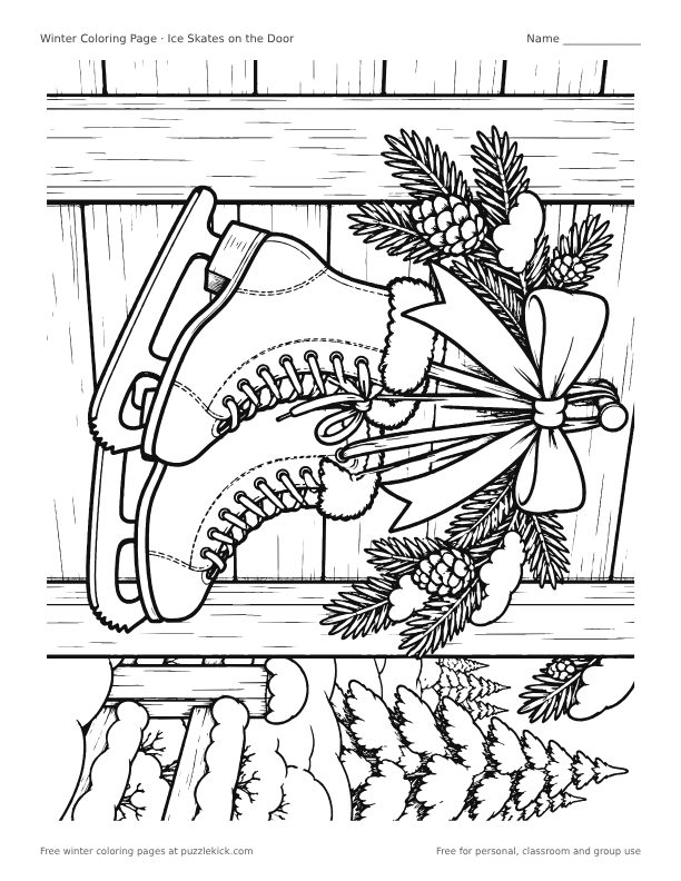 Winter coloring pages preview